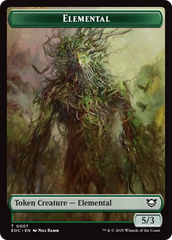 Elemental (0007) // Golem (0014) Double-Sided Token [Edge of Eternities Commander Tokens] | Devastation Store