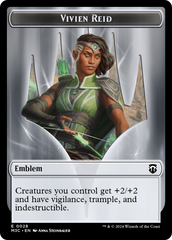 Forest Dryad // Vivien Reid Emblem Double-Sided Token [Modern Horizons 3 Commander Tokens] | Devastation Store