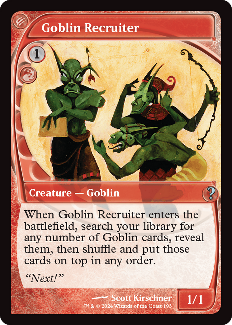 Goblin Recruiter (Future Sight) [Mystery Booster 2] | Devastation Store