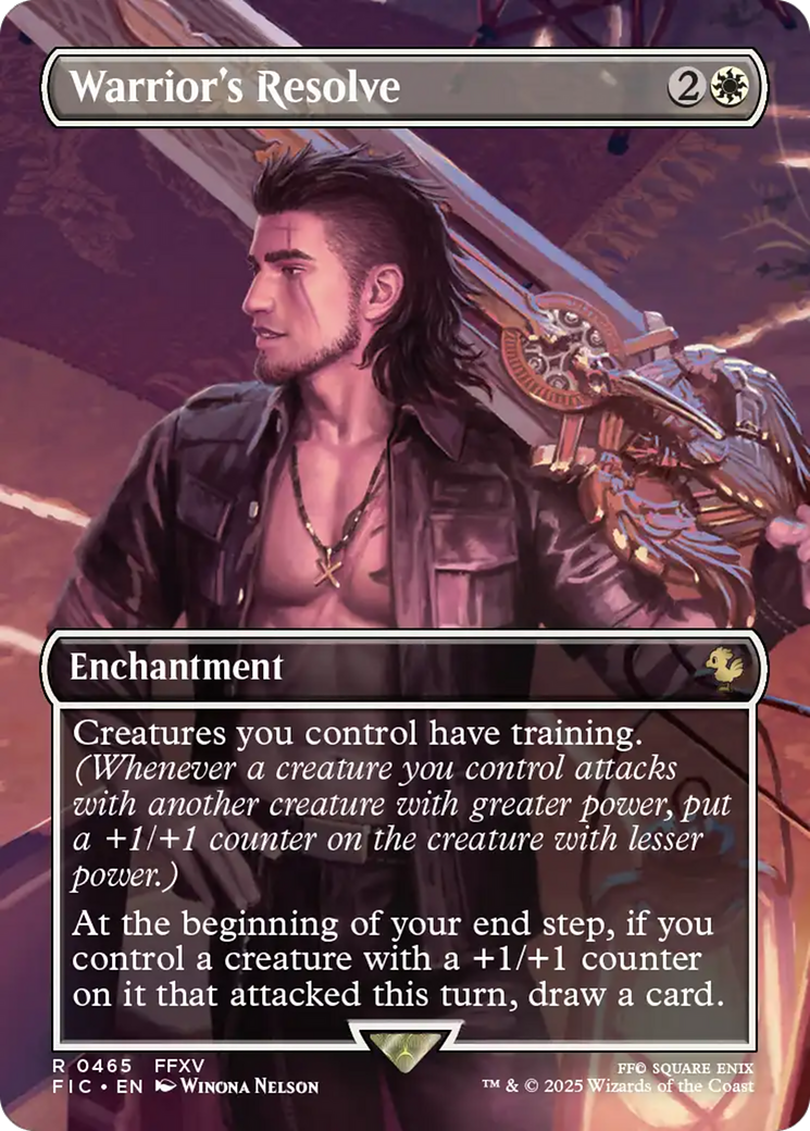 Warrior's Resolve (Borderless) [FINAL FANTASY Commander] | Devastation Store