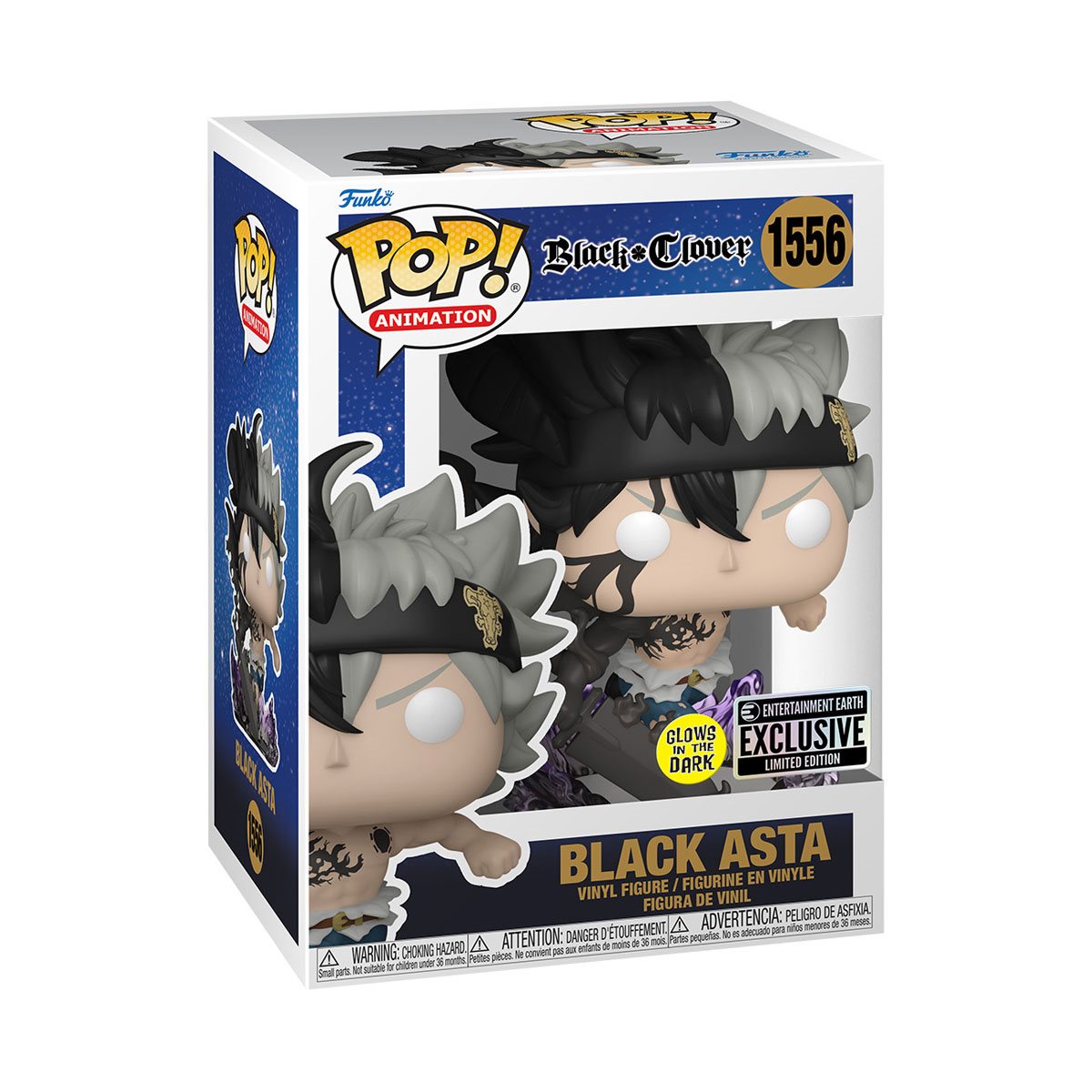 Funko Pop Black Clover Black Asta Glow-in-the-Dark #1556 - Entertainment Earth Exclusive | Devastation Store