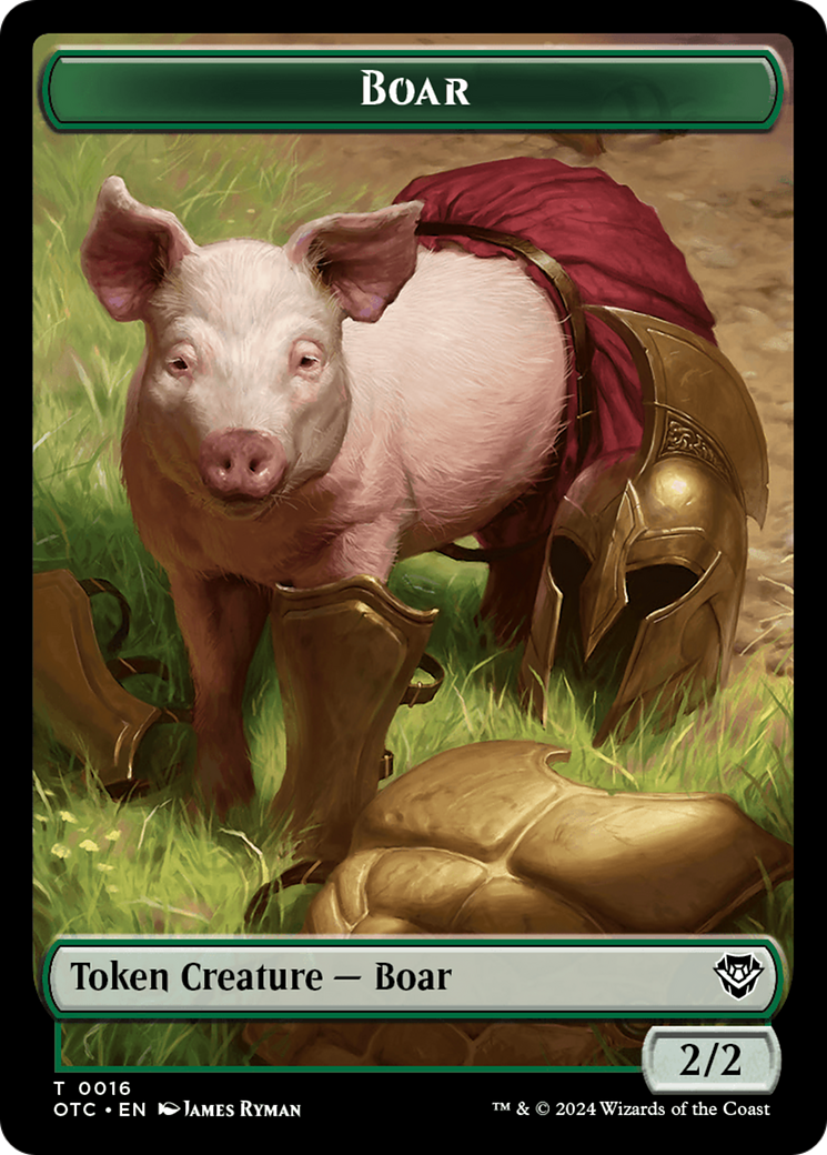 Boar // Drake Double-Sided Token [Outlaws of Thunder Junction Commander Tokens] | Devastation Store