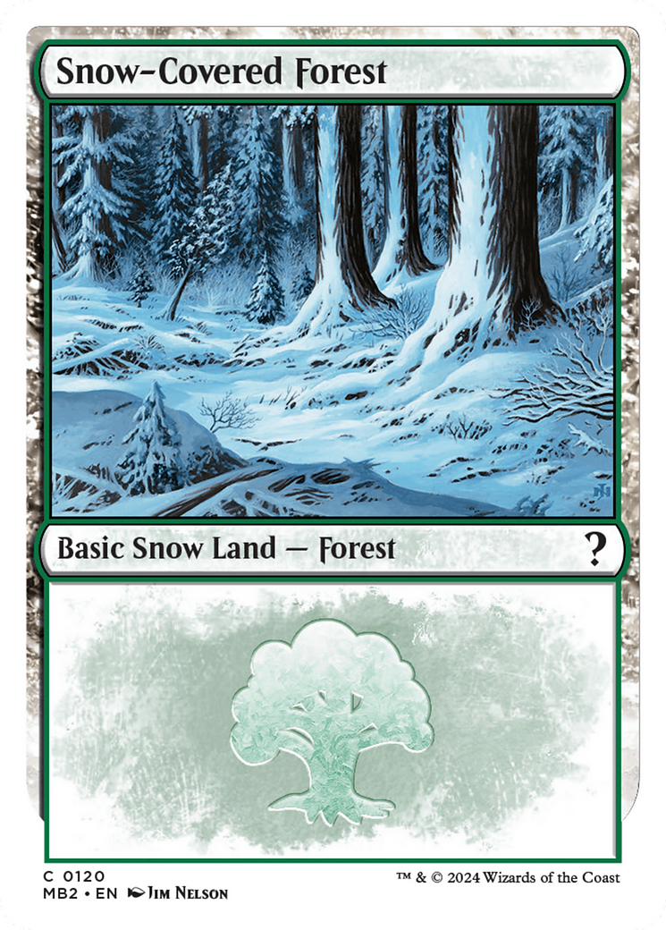 Snow-Covered Forest (White Border) [Mystery Booster 2] | Devastation Store
