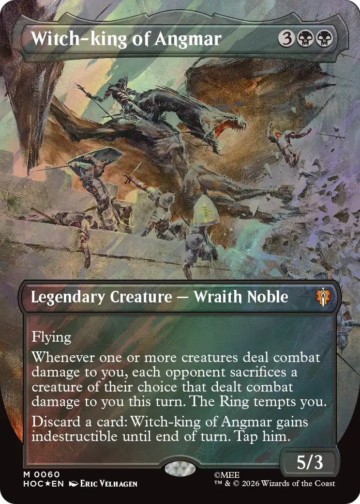 Witch-king of Angmar (Borderless) (Surge Foil) [The Hobbit: Eternal-Legal] | Devastation Store
