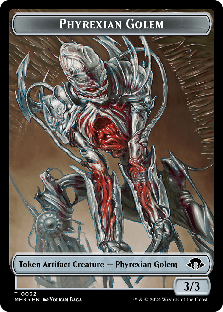 Eldrazi Spawn // Phyrexian Golem Double-Sided Token [Modern Horizons 3 Tokens] | Devastation Store