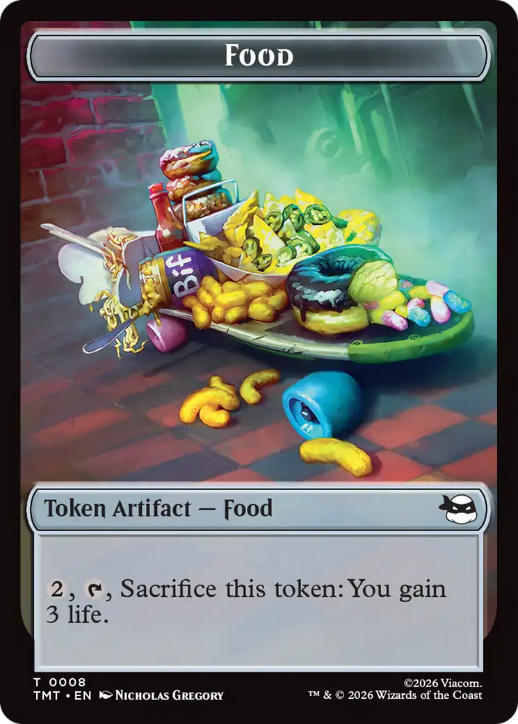 Ninja // Food Double-Sided Token [Teenage Mutant Ninja Turtles Tokens] | Devastation Store