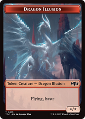 Dragon Illusion // Monk Double-Sided Token [Tarkir: Dragonstorm Commander Tokens] | Devastation Store