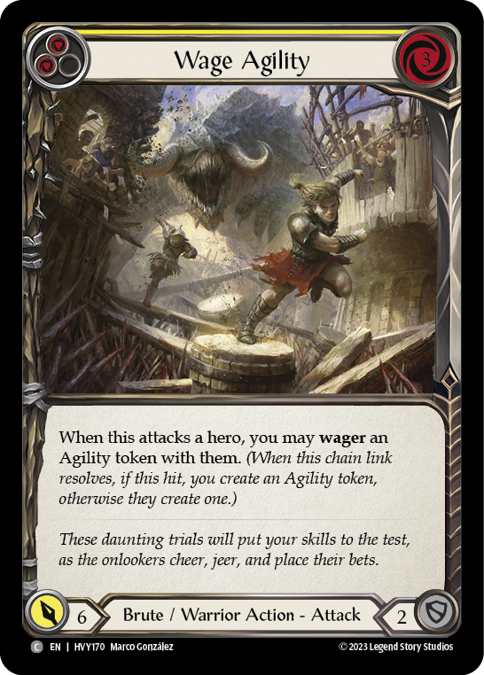 Wage Agility (Yellow) [HVY170] (Heavy Hitters)  Rainbow Foil | Devastation Store