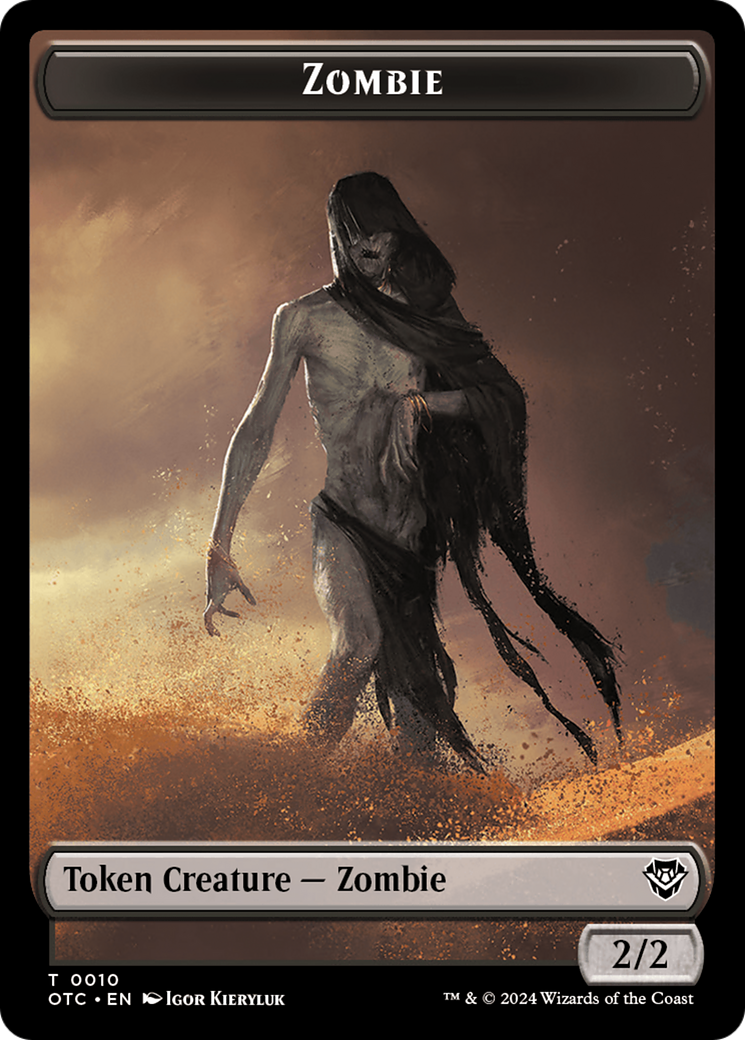 Zombie // Ox Warrior Double-Sided Token [Outlaws of Thunder Junction Commander Tokens] | Devastation Store