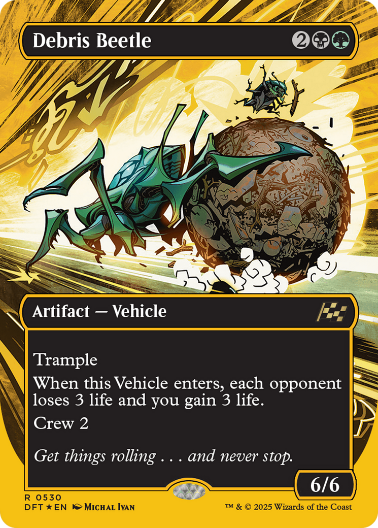 Debris Beetle (Borderless) (First-Place Foil) [Aetherdrift] | Devastation Store