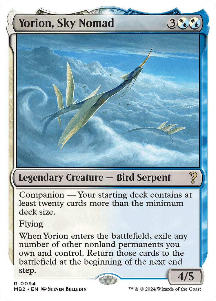 Yorion, Sky Nomad (White Border) [Mystery Booster 2] | Devastation Store