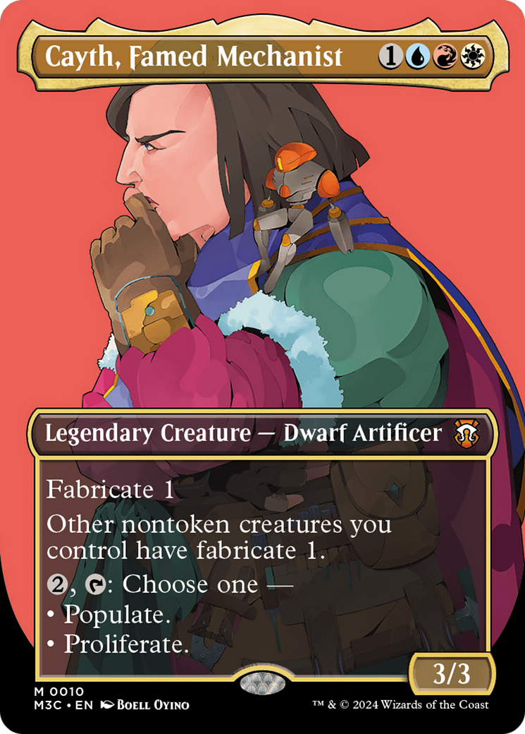 Cayth, Famed Mechanist (Borderless) (Ripple Foil) [Modern Horizons 3 Commander] | Devastation Store