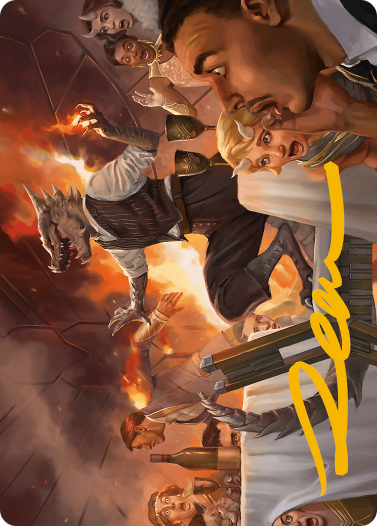 Party Thrasher Art Card (Gold-Stamped Signature) [Modern Horizons 3 Art Series] | Devastation Store