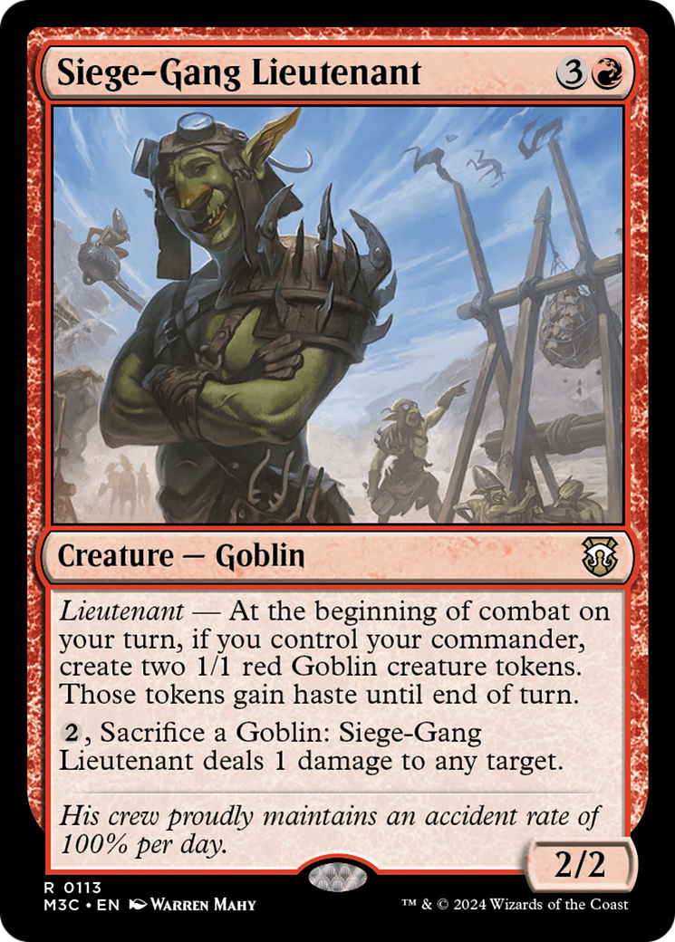 Siege-Gang Lieutenant [Modern Horizons 3 Commander] | Devastation Store