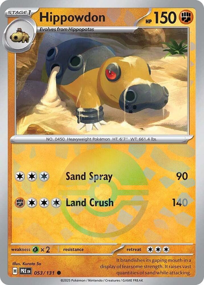 Hippowdon (053/131) (Poke Ball Pattern) [Scarlet & Violet: Prismatic Evolutions] | Devastation Store