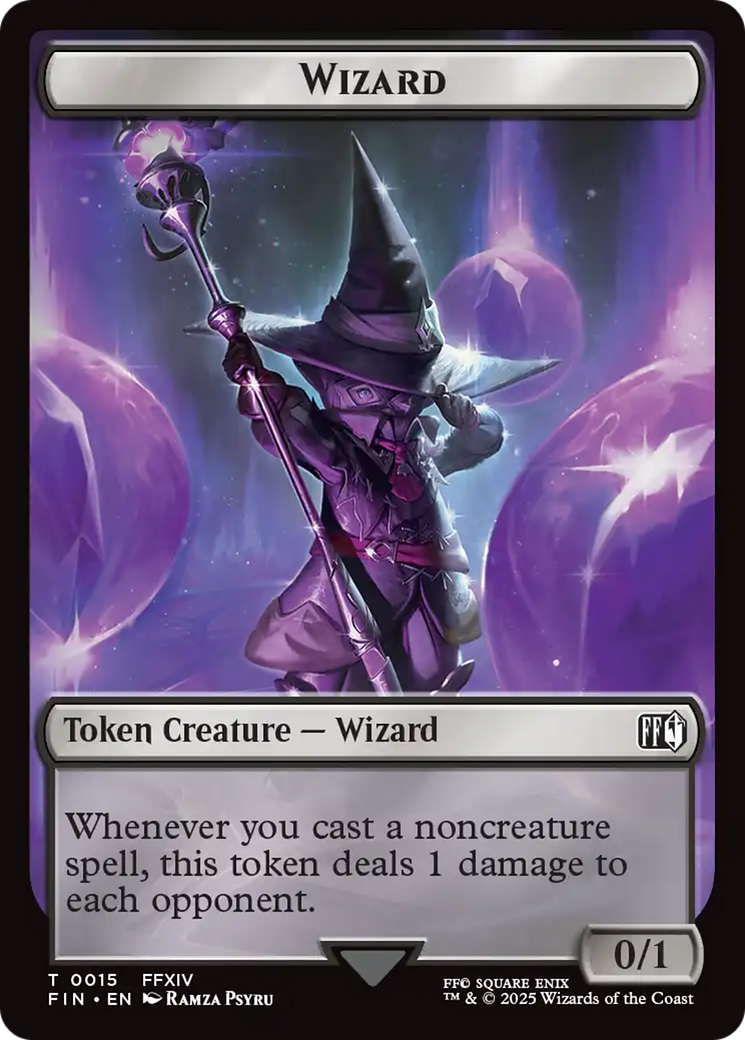 Hero (0005) // Wizard (0015) Double-Sided Token [FINAL FANTASY Tokens] | Devastation Store