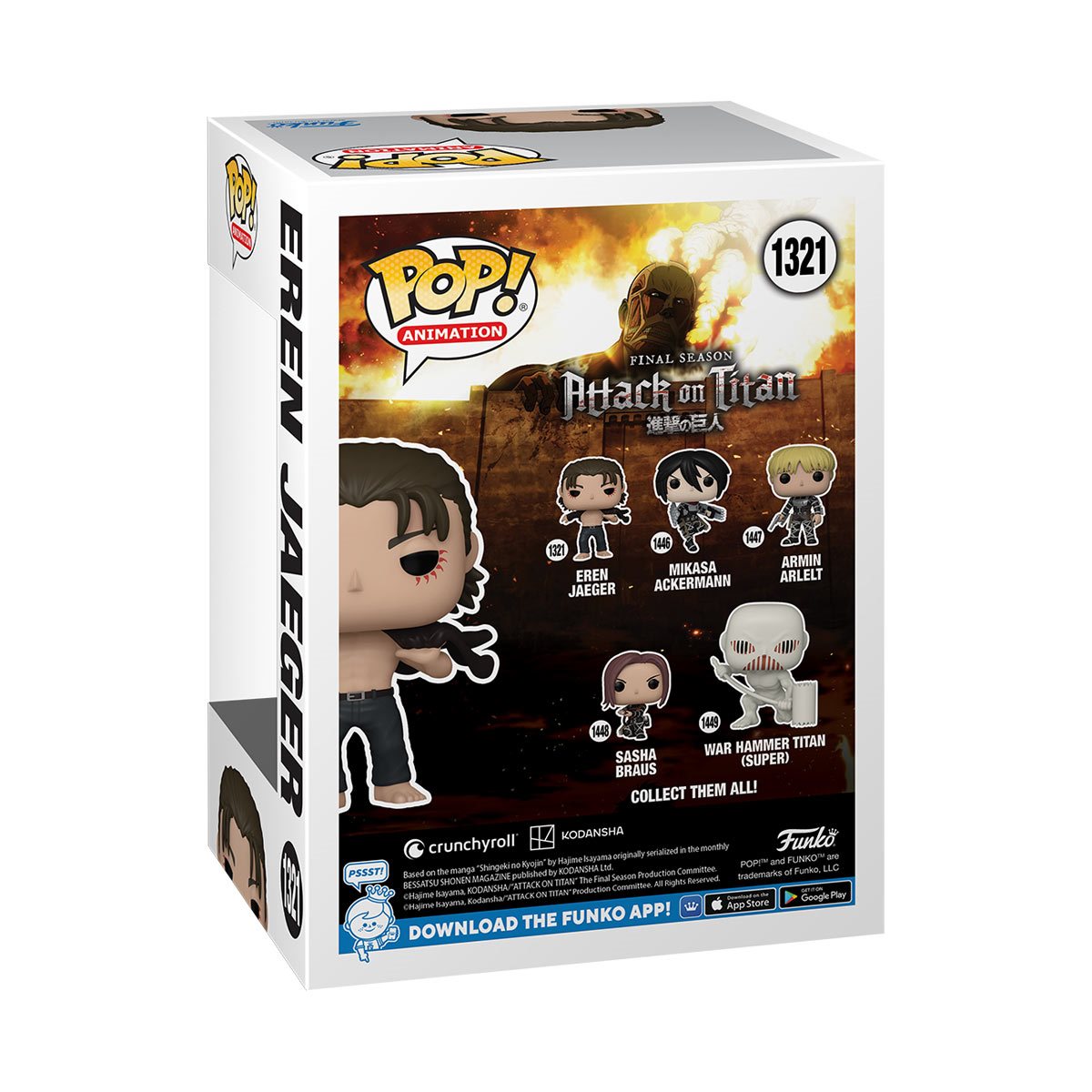 Funko Pop Attack On Titan Eren Jeager #1321 | Devastation Store