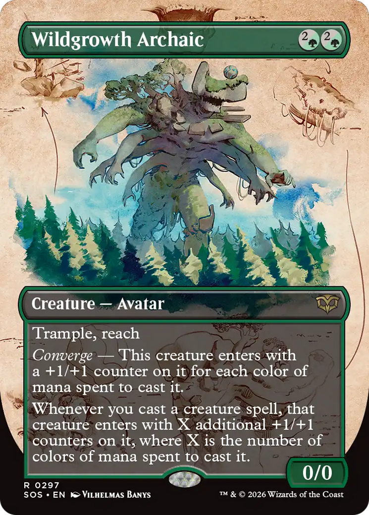 Wildgrowth Archaic (Borderless) [Secrets of Strixhaven] | Devastation Store