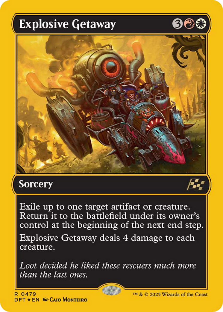 Explosive Getaway (First-Place Foil) [Aetherdrift] | Devastation Store