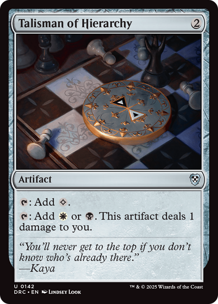 Talisman of Hierarchy [Aetherdrift Commander] | Devastation Store