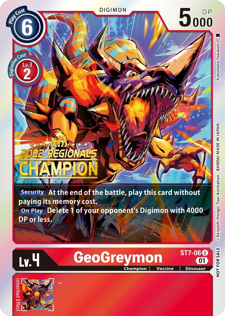 GeoGreymon [ST7-06] (2022 Championship Offline Regional) (Online Champion) [Starter Deck: Gallantmon Promos] | Devastation Store