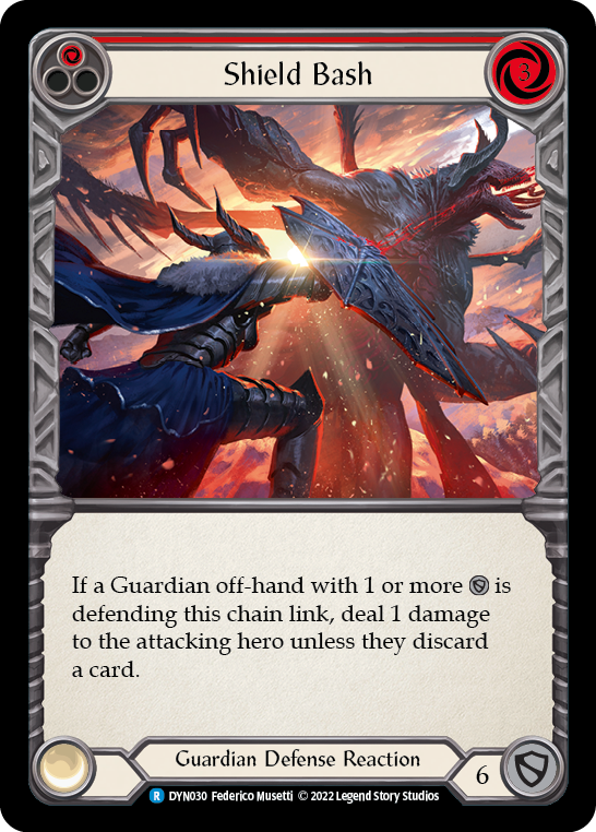 Shield Bash (Red) [DYN030] (Dynasty)  Rainbow Foil | Devastation Store