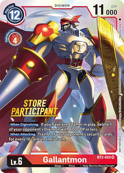 Gallantmon [BT2-020] (Store Participant) [Release Special Booster Promos] | Devastation Store