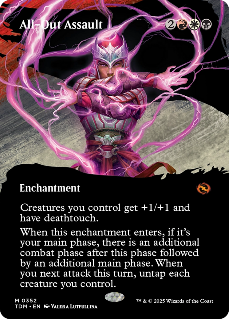 All-Out Assault (Borderless) [Tarkir: Dragonstorm] | Devastation Store