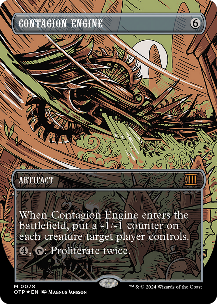 Contagion Engine (Textured Foil) [Outlaws of Thunder Junction: Breaking News] | Devastation Store
