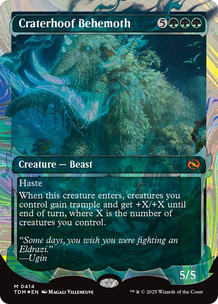 Craterhoof Behemoth (Showcase) (Halo Foil) [Tarkir: Dragonstorm] | Devastation Store