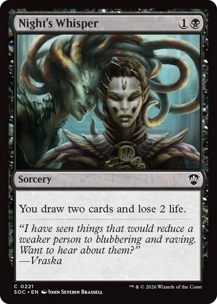 Night's Whisper [Secrets of Strixhaven Commander] | Devastation Store