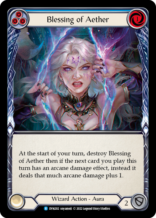 Blessing of Aether (Blue) [DYN202] (Dynasty)  Rainbow Foil | Devastation Store