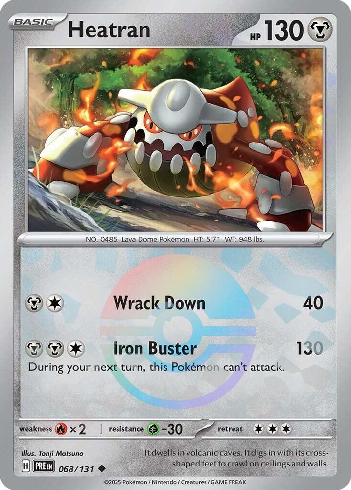 Heatran (068/131) (Poke Ball Pattern) [Scarlet & Violet: Prismatic Evolutions] | Devastation Store