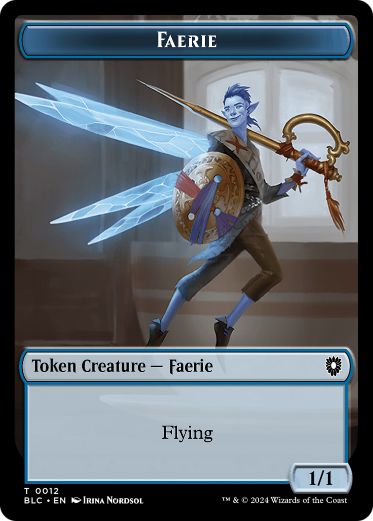 Phyrexian Golem // Faerie Double-Sided Token [Bloomburrow Commander Tokens] | Devastation Store