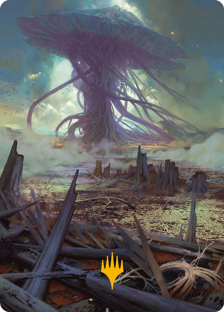 Swamp Art Card (Gold-Stamped Planeswalker Symbol) [Modern Horizons 3 Art Series] | Devastation Store