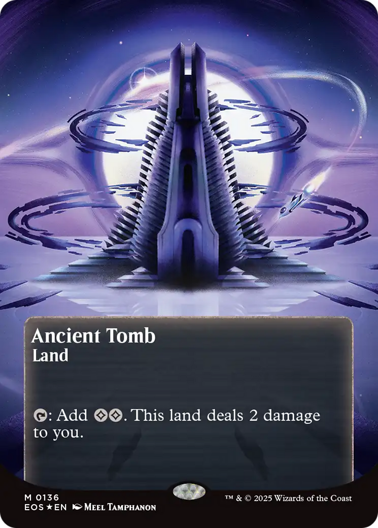 Ancient Tomb (0136) (Borderless) (Galaxy Foil) [Edge of Eternities: Stellar Sights] | Devastation Store