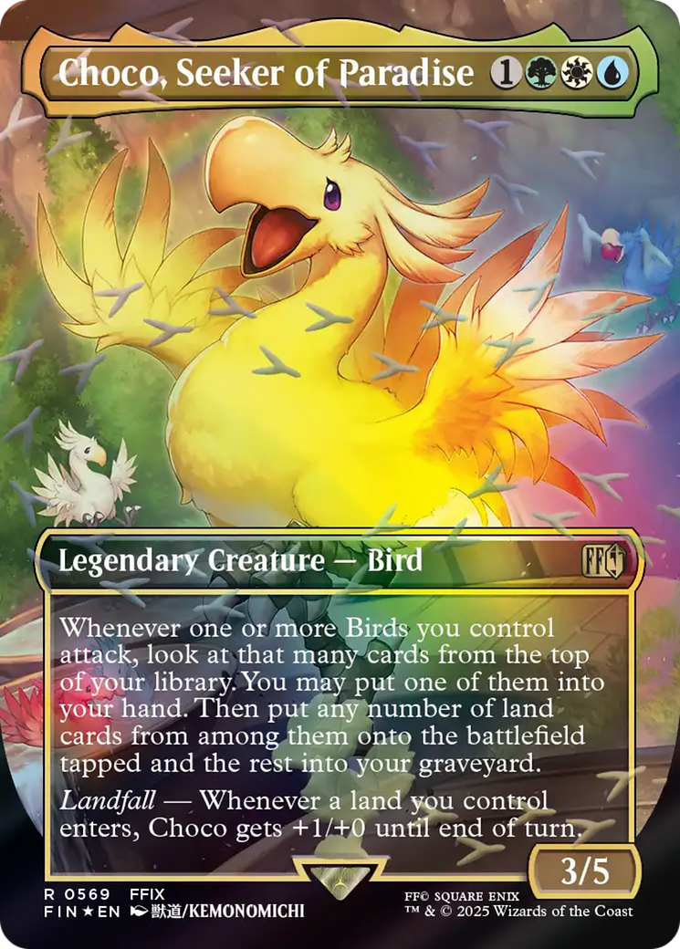 Choco, Seeker of Paradise (Borderless) (Chocobo Track Foil) [FINAL FANTASY] | Devastation Store