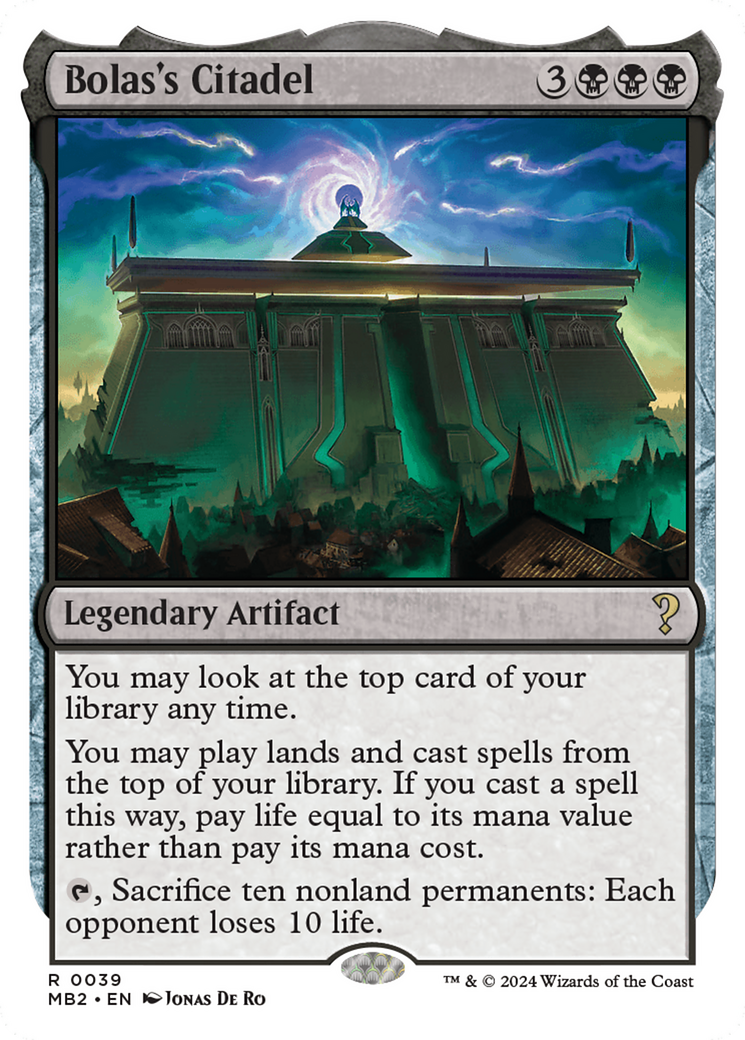 Bolas's Citadel (White Border) [Mystery Booster 2] | Devastation Store