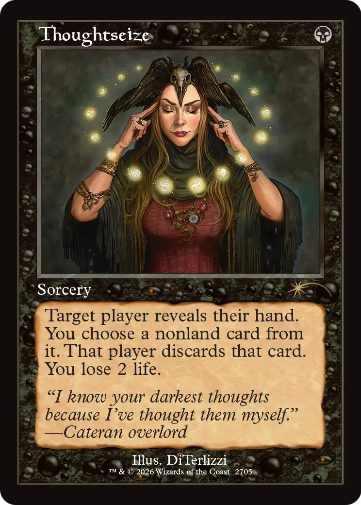 Thoughtseize (2705) (Retro Frame) [Secret Lair Drop Series] | Devastation Store