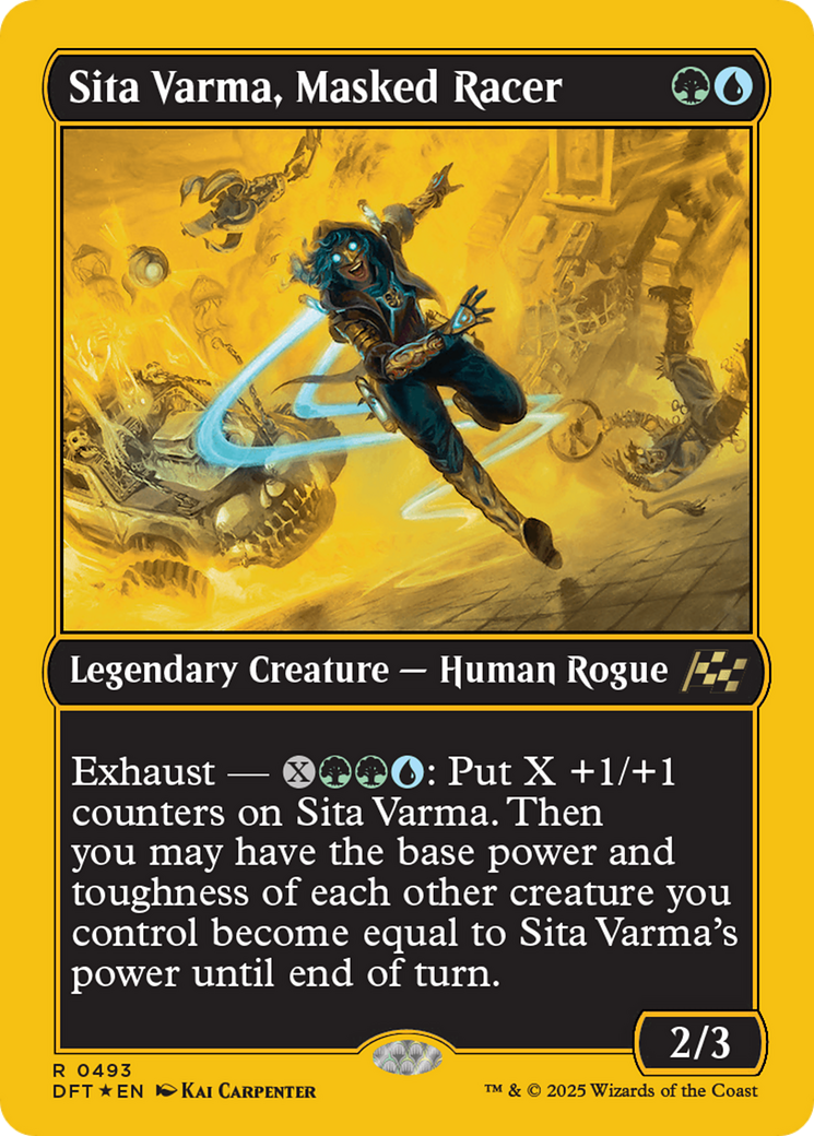 Sita Varma, Masked Racer (First-Place Foil) [Aetherdrift] | Devastation Store