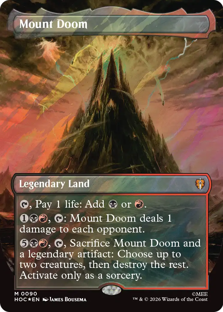 Mount Doom (Borderless) (Surge Foil) [The Hobbit: Eternal-Legal] | Devastation Store