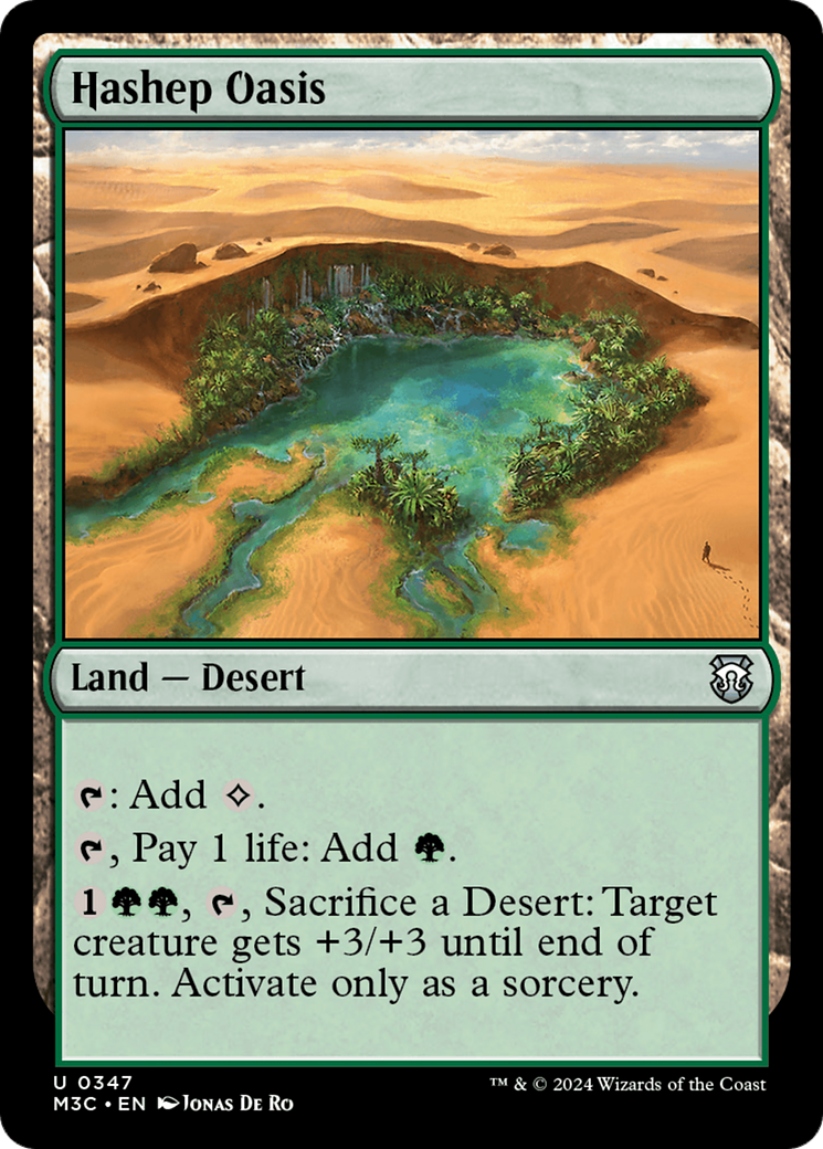 Hashep Oasis (Ripple Foil) [Modern Horizons 3 Commander] | Devastation Store