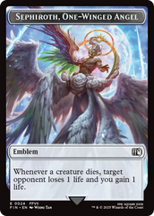 Emblem - Sephiroth, One-Winged Angel // Robot Warrior Double-Sided Token [FINAL FANTASY Tokens] | Devastation Store