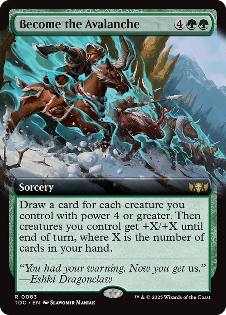 Become the Avalanche (Extended Art) [Tarkir: Dragonstorm Commander] | Devastation Store