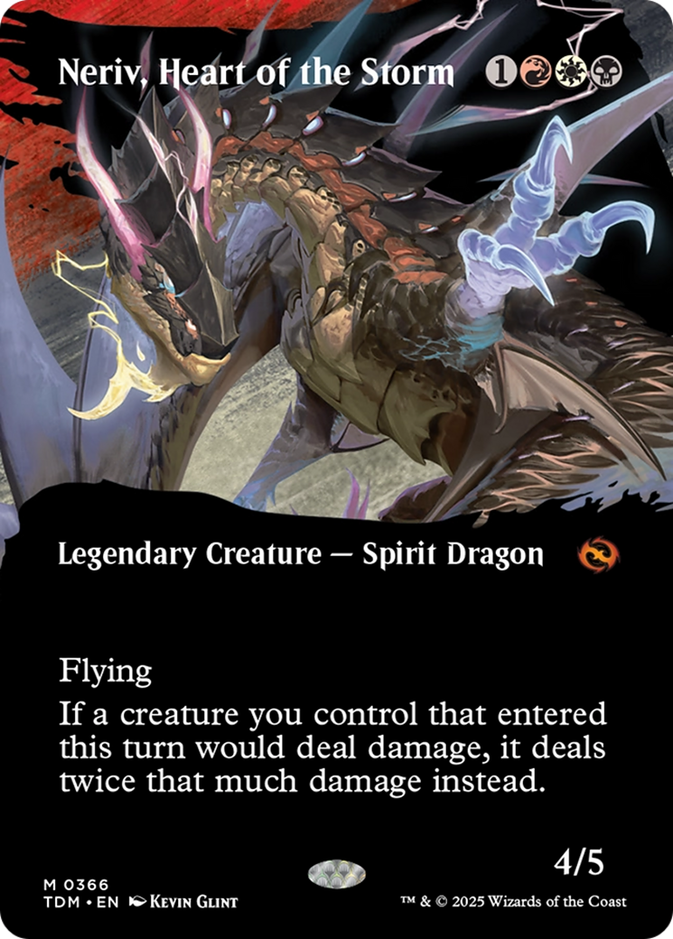 Neriv, Heart of the Storm (Borderless) [Tarkir: Dragonstorm] | Devastation Store