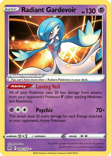 Radiant Gardevoir (069/196) [Prize Pack Series Three] | Devastation Store