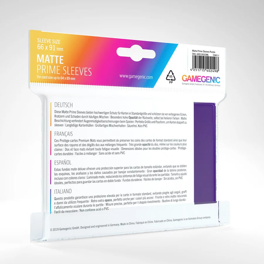 PROTECTOR MATTE PRIME SLEEVES - MORADO | Devastation Store