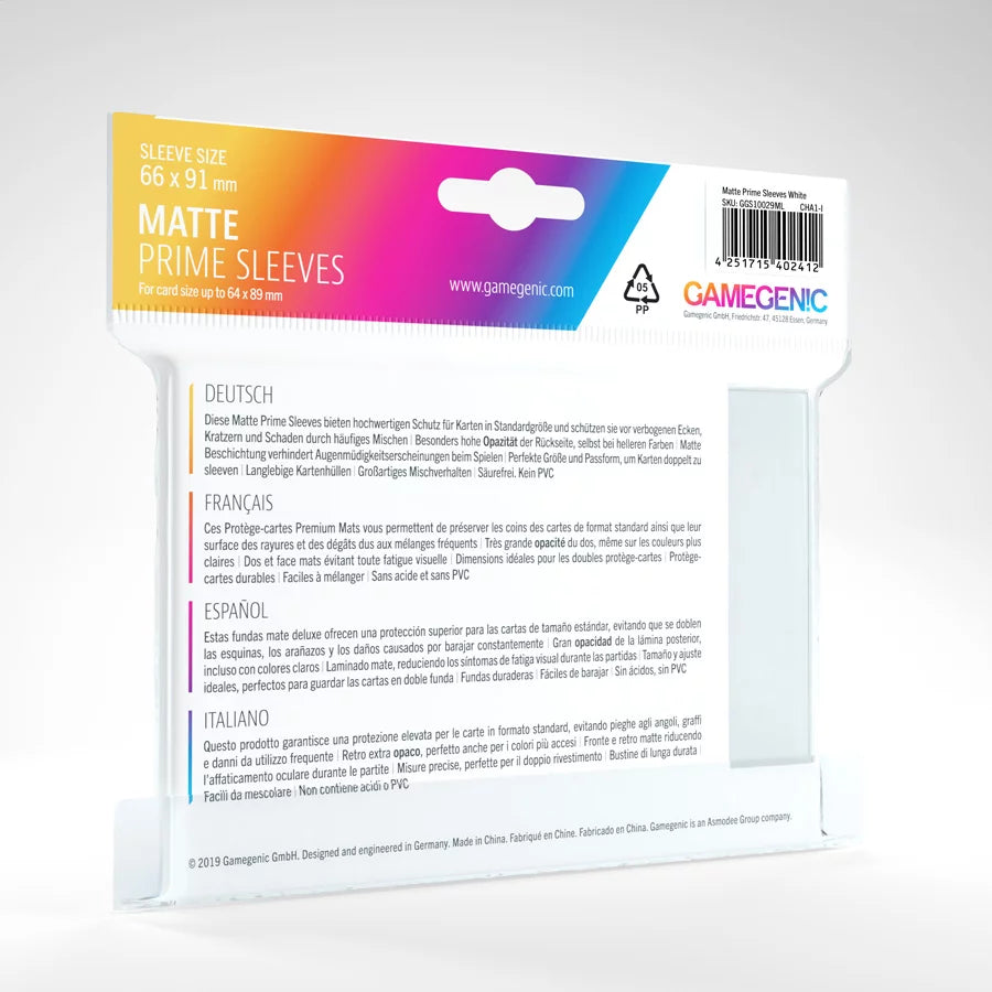 PROTECTOR MATTE PRIME SLEEVES - BLANCO | Devastation Store
