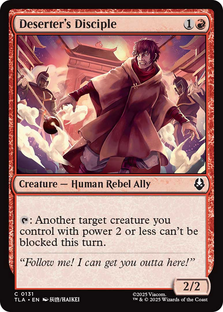 Deserter's Disciple [Avatar: The Last Airbender] | Devastation Store