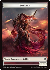 Soldier // Shark Double-Sided Token [Reality Fracture Commander Tokens] | Devastation Store
